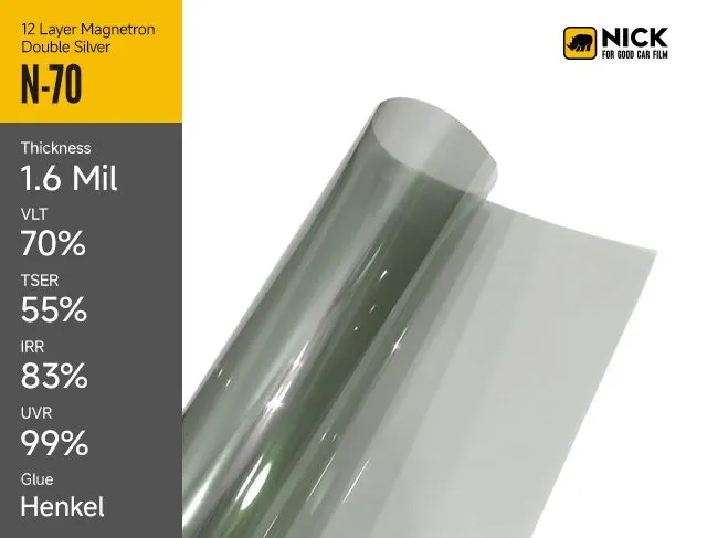 رنگ پنجره نقره ای آینه برای اتومبیل ها حریم خصوصی و محافظت در برابر اشعه ماوراء بنفش را افزایش می دهد